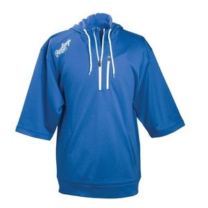 Rawlings 1/2 sleeve hoodie. Royal size Large. New with tags.